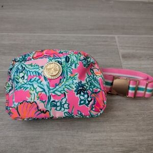 Lilly Pulitzer Perfect Poppy Belt Bag Soleil Pink Fanny Pack Sling